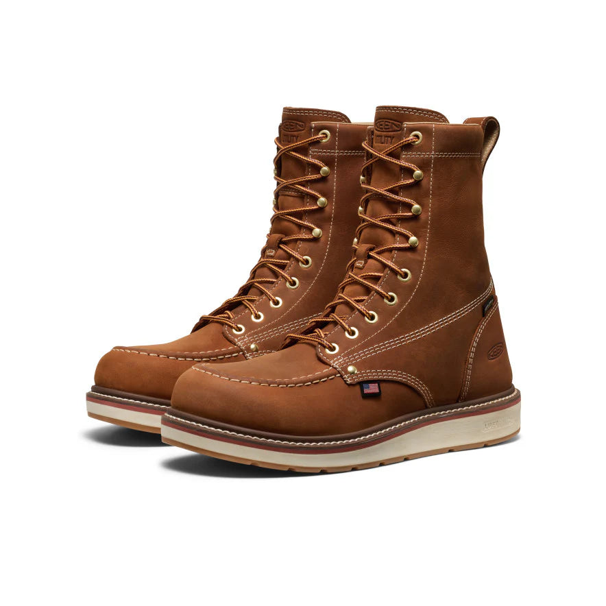 Men's Liberty 8 Waterproof Boot (Soft Toe) | Leather Brown/Birch - Image 8