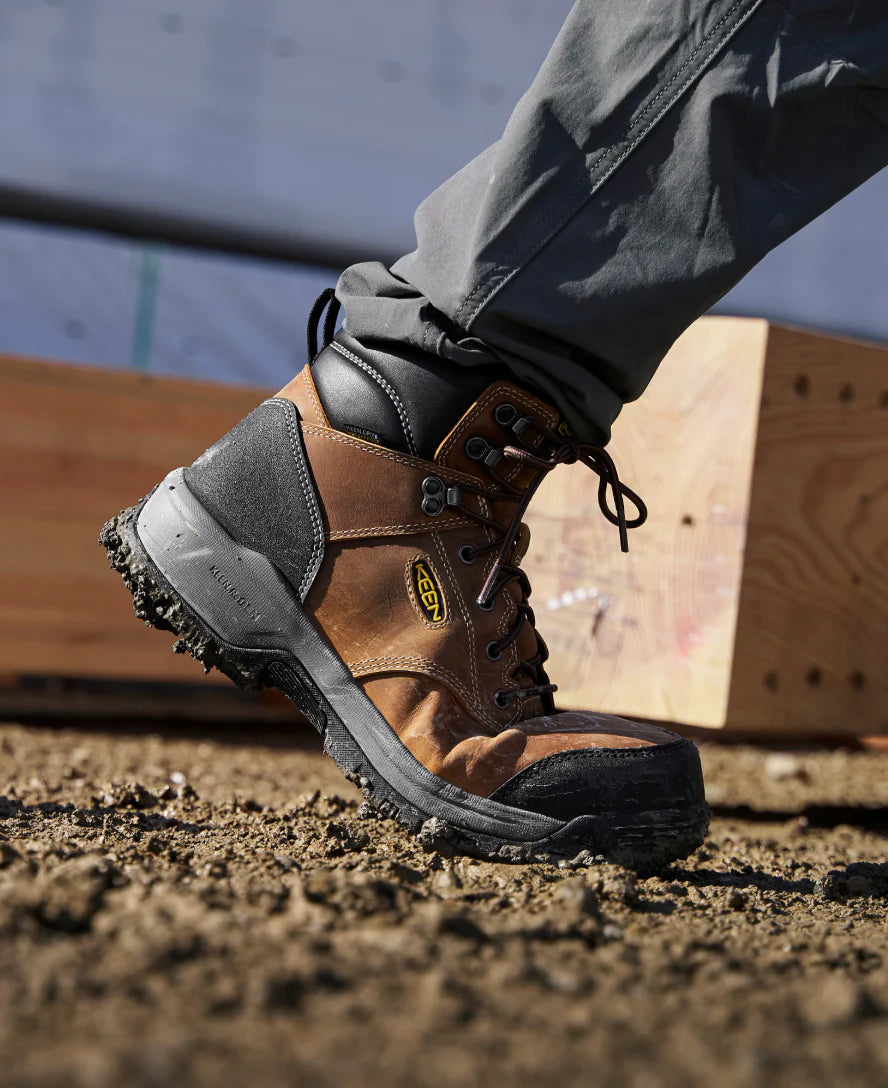 Men's Evanston 6 Waterproof Boot (Carbon Toe) | Bison/Black - Image 8