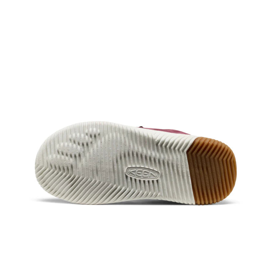 Big Kids' KNX Leather Sneaker | Fig/Star White - Image 6