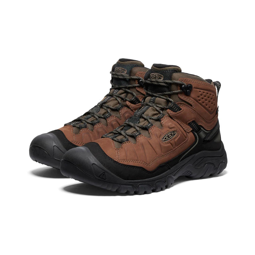 Men's Targhee IV Wide Waterproof Hiking Boot | Bison/Black - Image 9