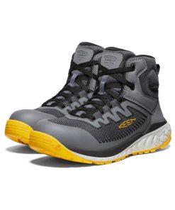 Alternative view of Men's Arvada Mid Work Sneaker (Carbon Toe)  |  Black/Keen Yellow