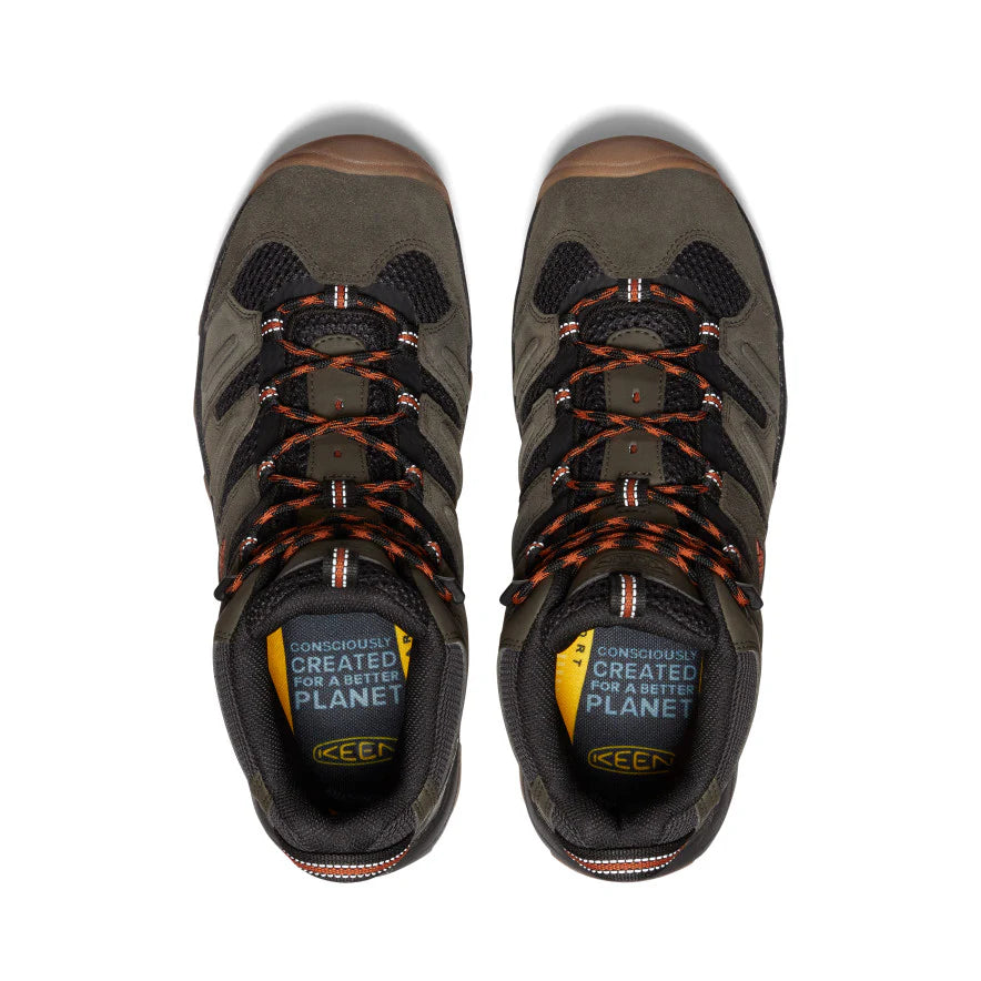 Men's Headout Waterproof Hiking Boot | Black Olive/Fossil Orange - Image 4