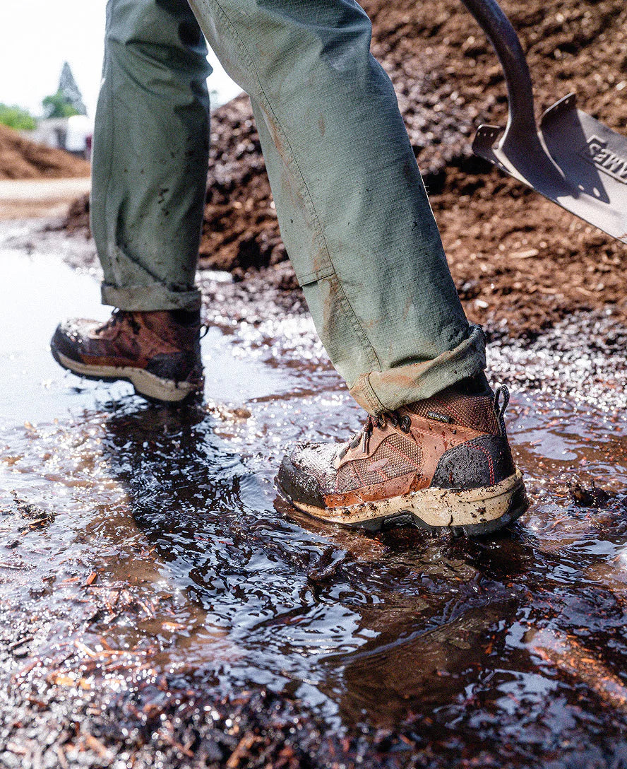 Women's Skokie Waterproof Work Boot (Carbon Toe) | Bison/Black - Image 8
