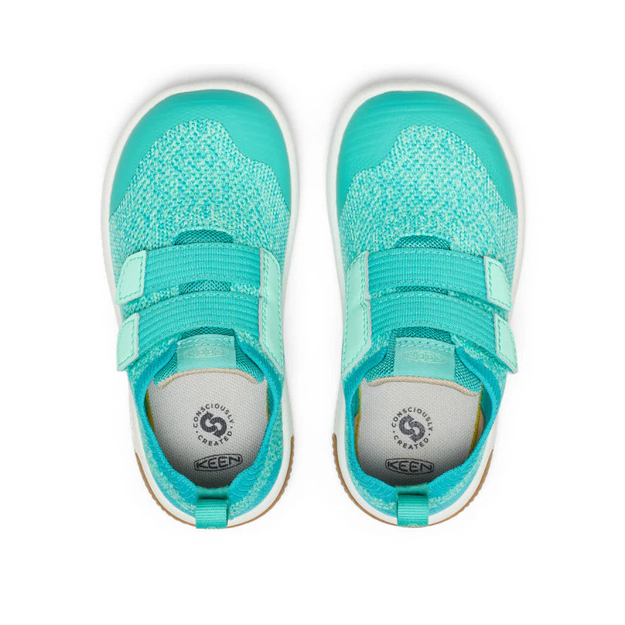 Little Kids' KNX Knit Double Strap | Bright Aqua/Cabbage - Image 4