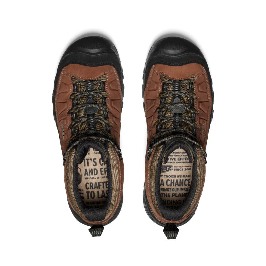 Men's Targhee IV Wide Waterproof Hiking Boot | Bison/Black - Image 3