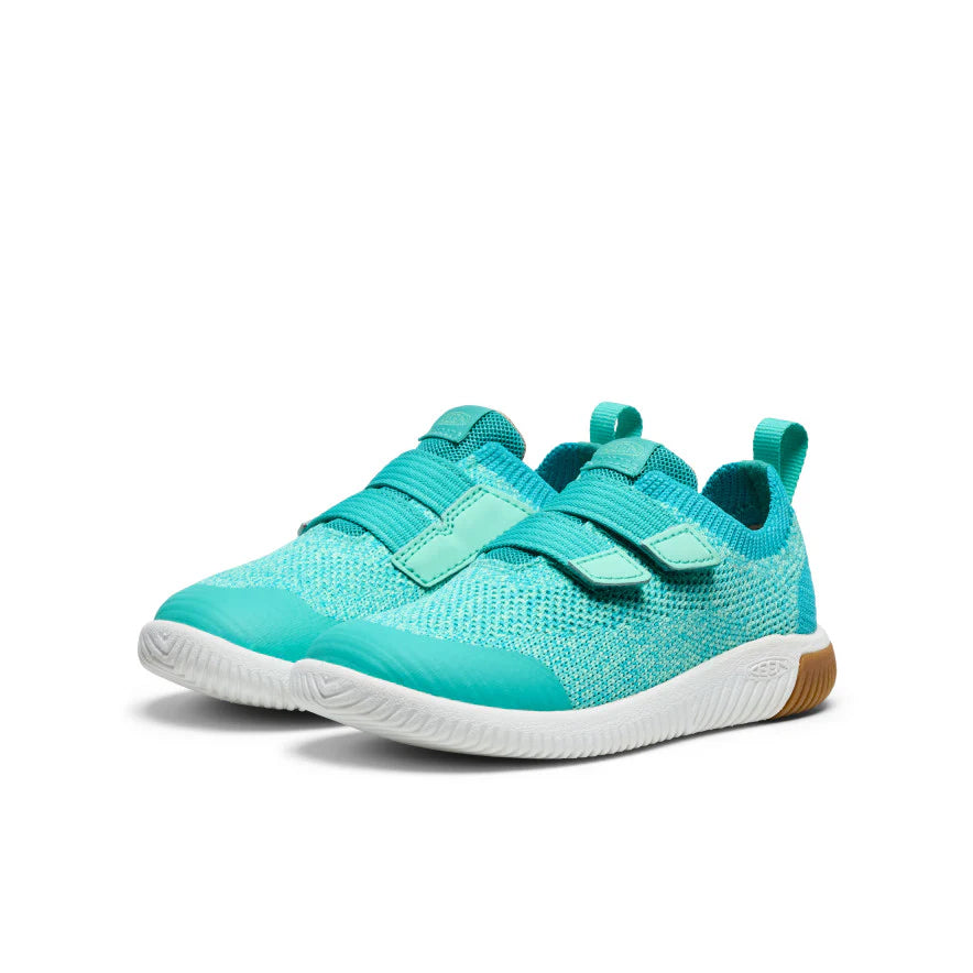 Little Kids' KNX Knit Double Strap | Bright Aqua/Cabbage - Image 2