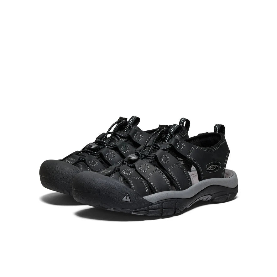 Men's Newport Leather Sandal | Black/Steel Grey - Image 2