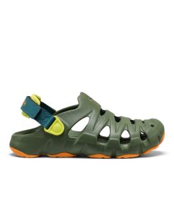 Big Kids' HyperFLT Clog  |  Bronze Green/Orange Peel