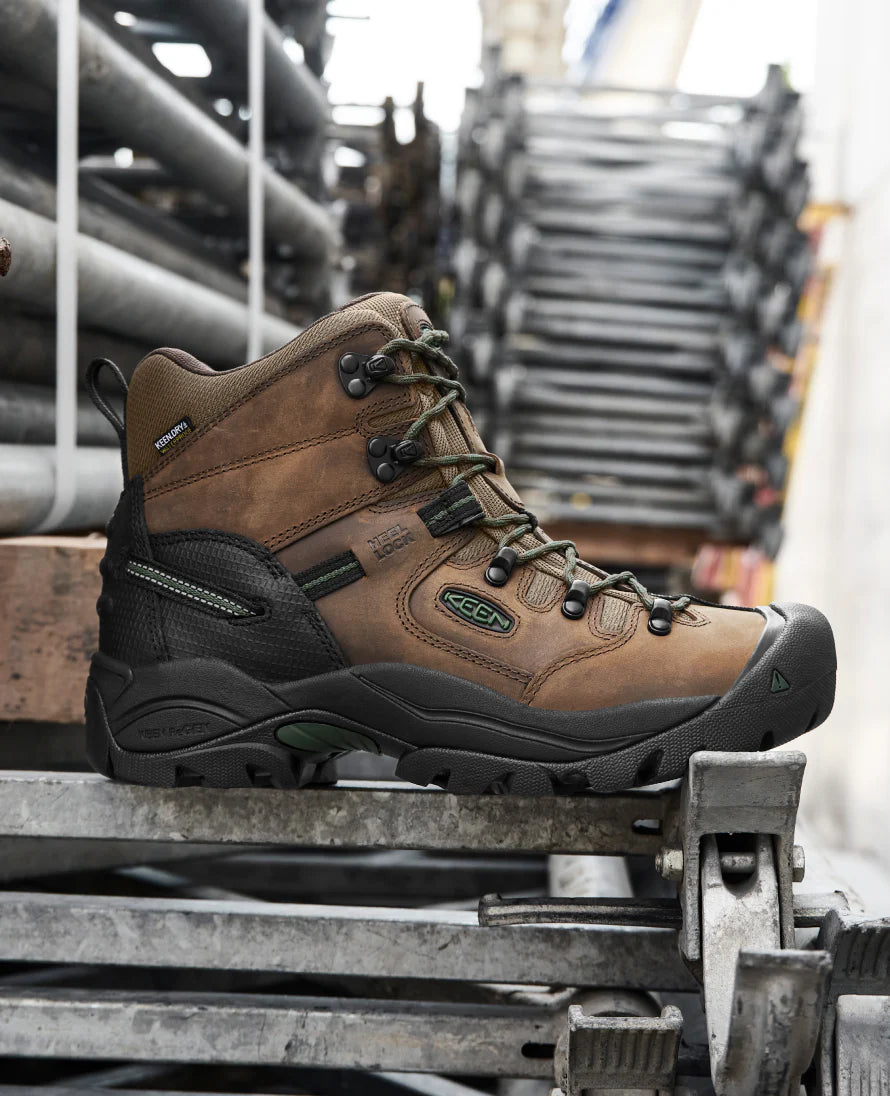 Men's Pittsburgh Energy 6 Waterproof Boot (Soft Toe) | Cascade Brown/Black - Image 8