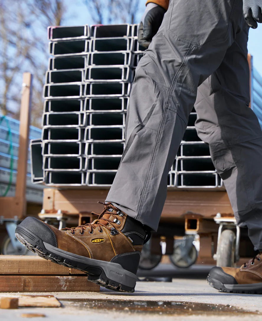 Men's Evanston 6 Waterproof Boot (Carbon Toe) | Bison/Black - Image 9