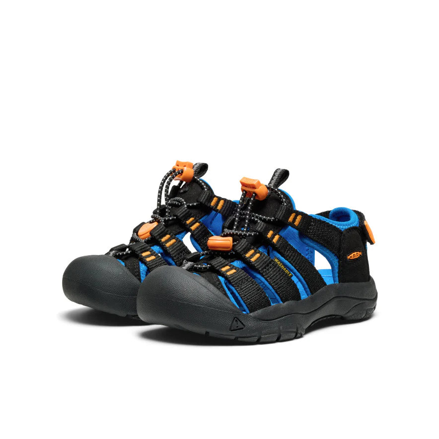 Little Kids' Newport Boundless Sandal | Black/Precious Blue - Image 9
