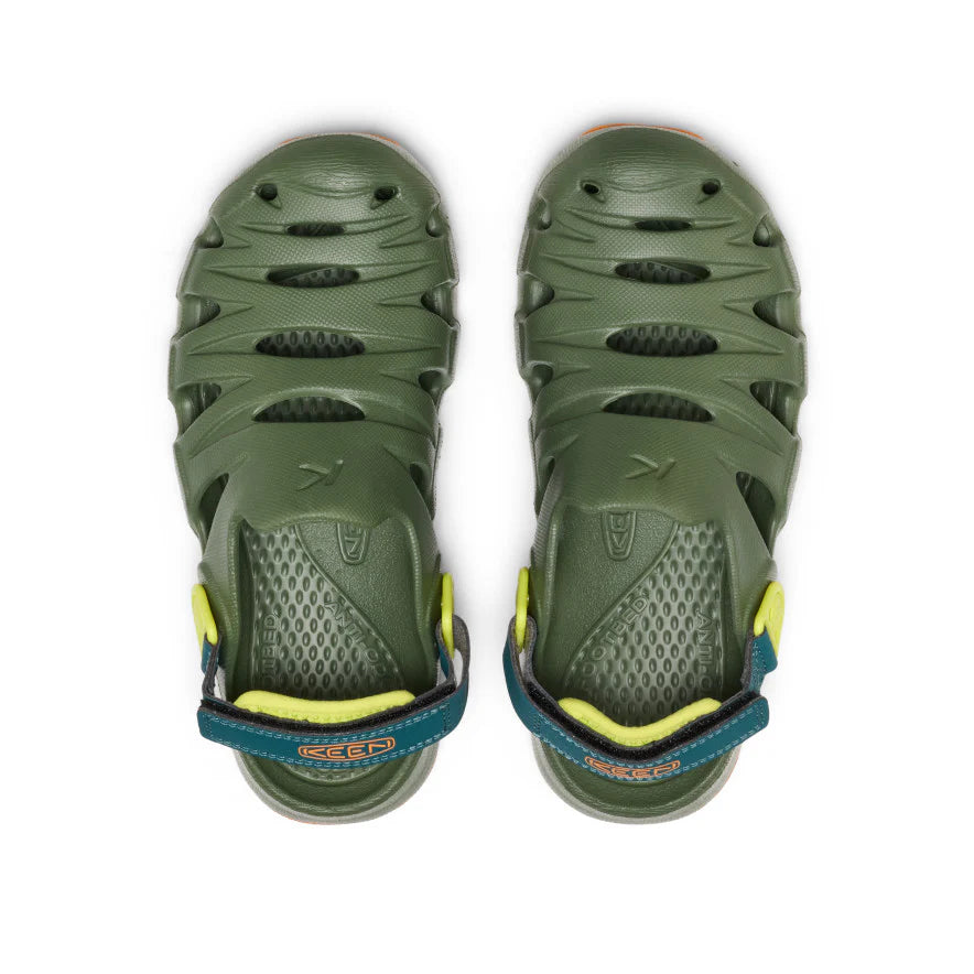Big Kids' HyperFLT Clog | Bronze Green/Orange Peel - Image 4