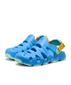 Alternative view of Big Kids' HyperFLT Clog  |  Azure Blue/Daffodil