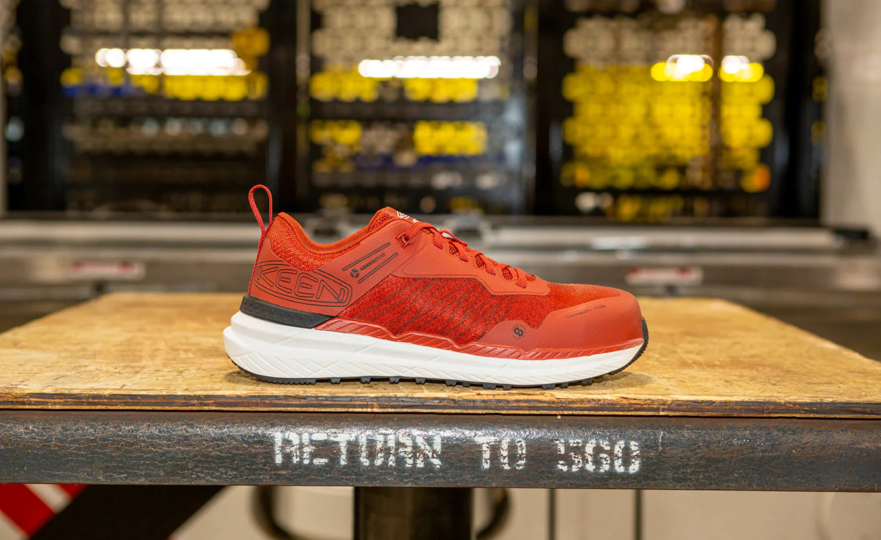 Men's Speedworks Work Sneaker (Carbon Toe) | Red Ochre/Black - Image 7