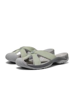 Alternative view of Women's Bali Leather Slide Sandal  |  Lily Pad/Steel Grey